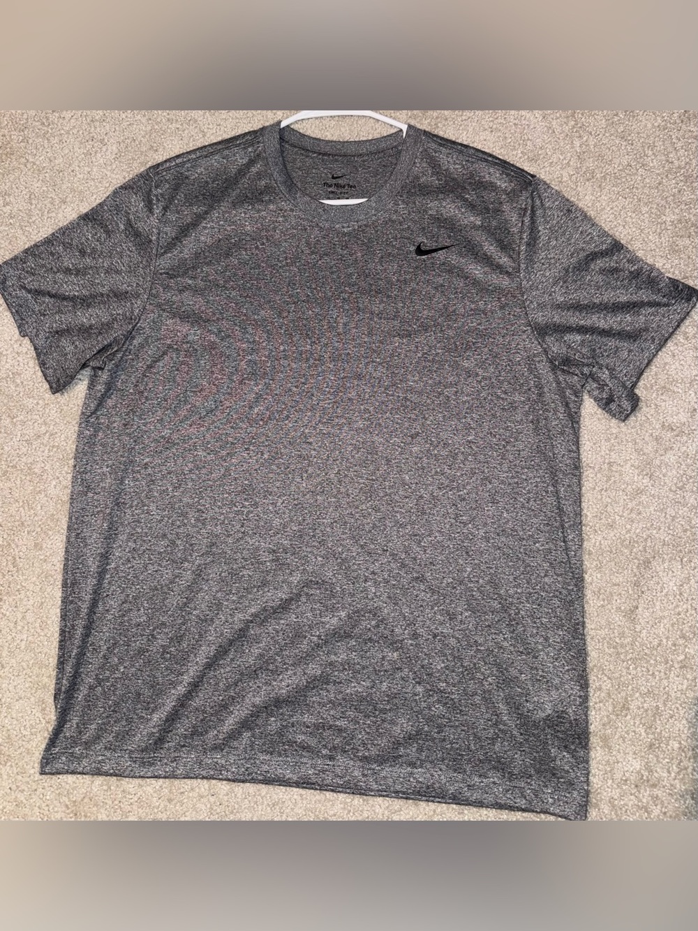 Nike Men’s Heather Dark Gray Dri-FIT Short Sleeve Tee